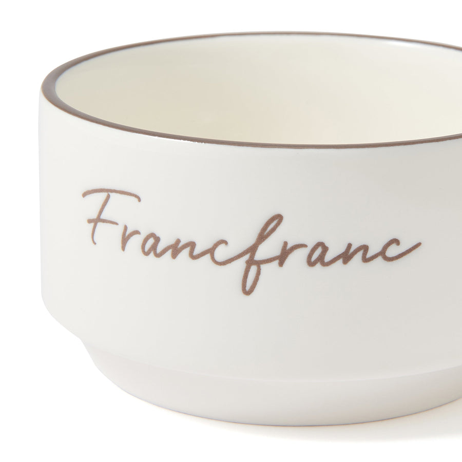 Logo Rim Soup Cup Ivory