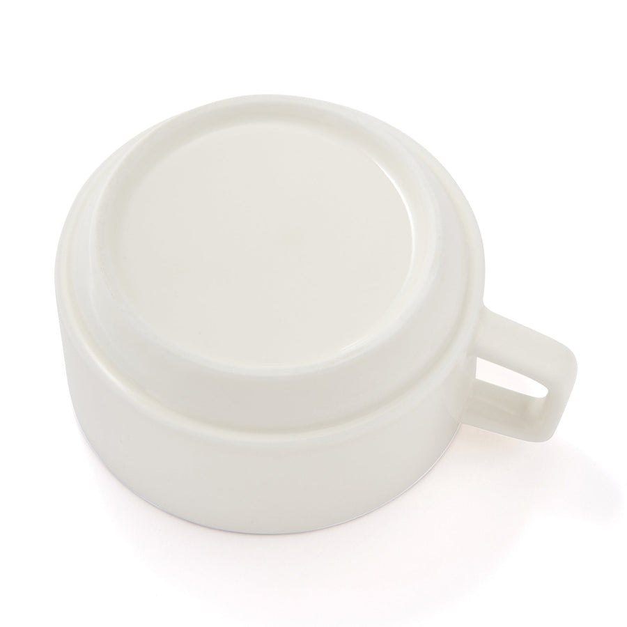 Logo Rim Soup Cup Ivory