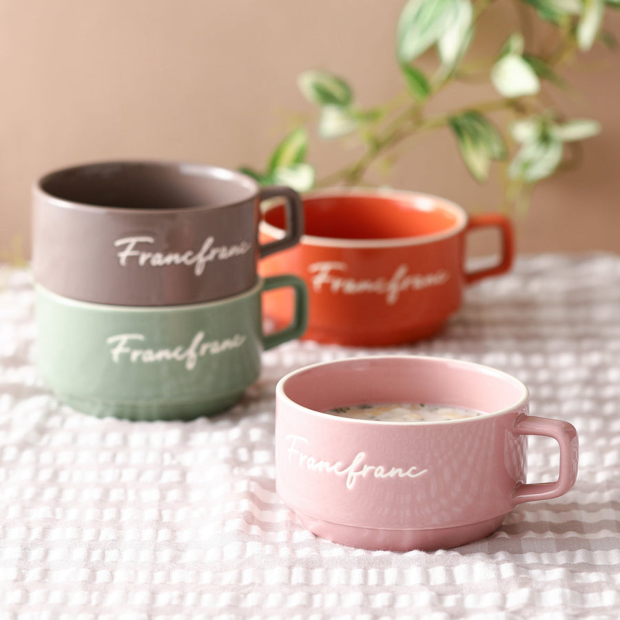 Logo Rim Soup Cup Pink