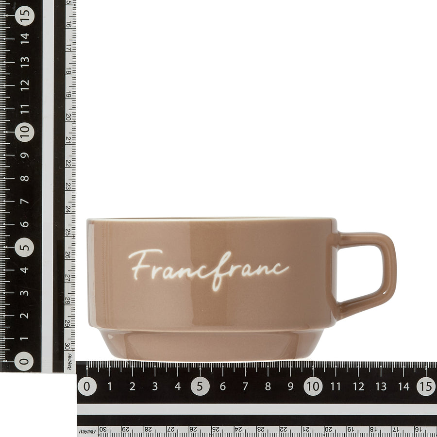 Logo Rim Soup Cup Brown