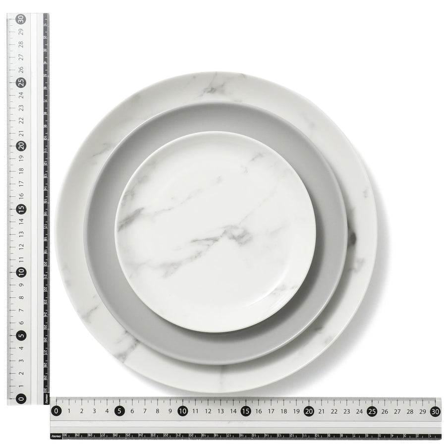 Oldy Marble Plate Set (S, M, L size 3-piece set) Gray