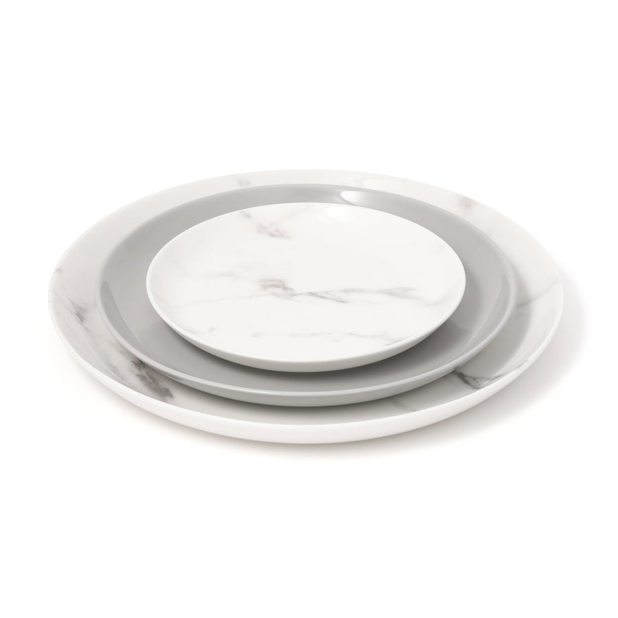 Oldy Marble Plate Set (S, M, L size 3-piece set) Gray