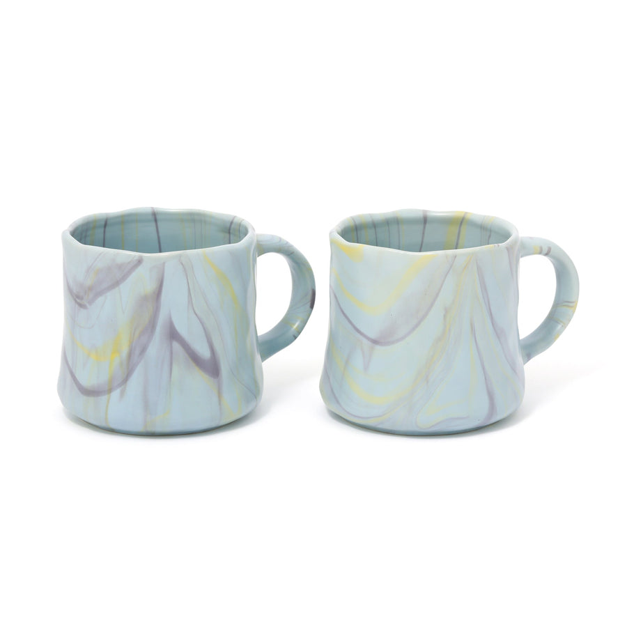 マーブル マグカップ ブルー