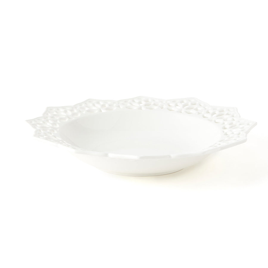 パニエ ディーププレート エッジレース ホワイト