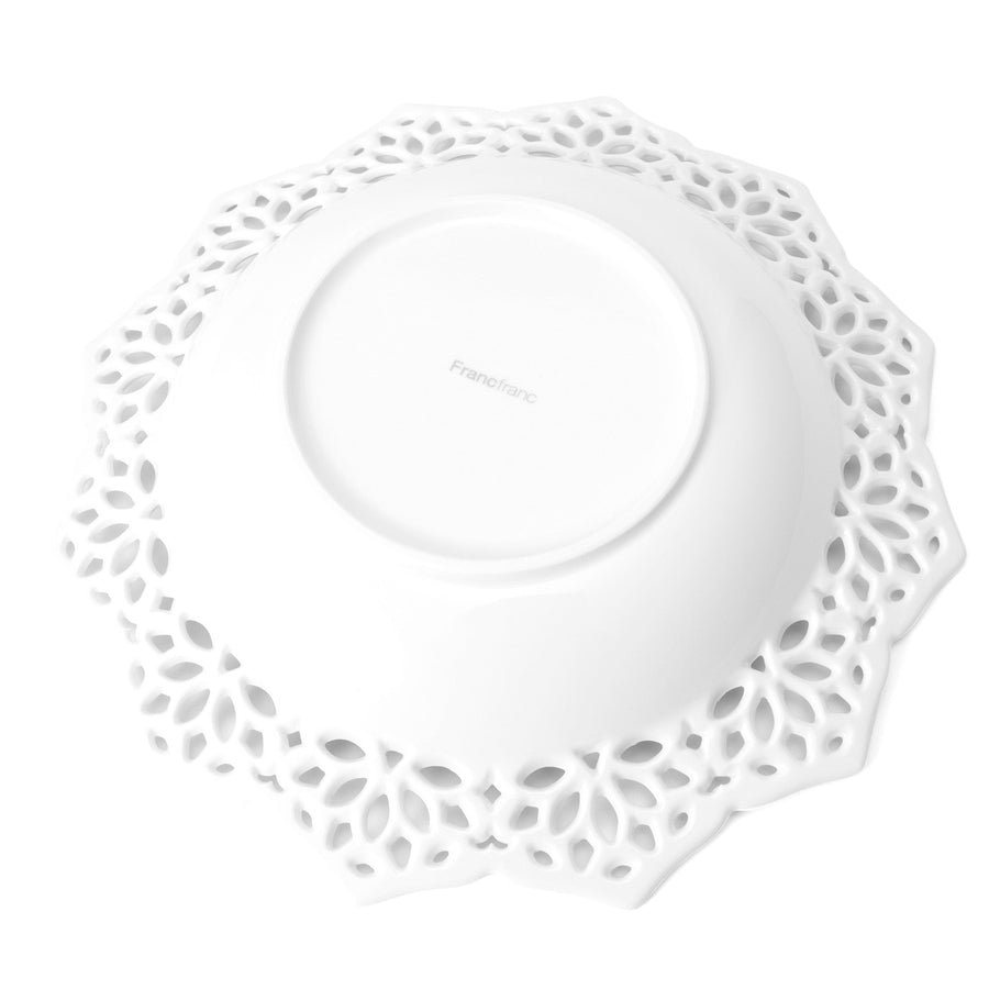 パニエ ディーププレート エッジレース ホワイト