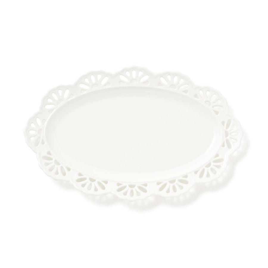 パニエ オーバルプレート レース ホワイト