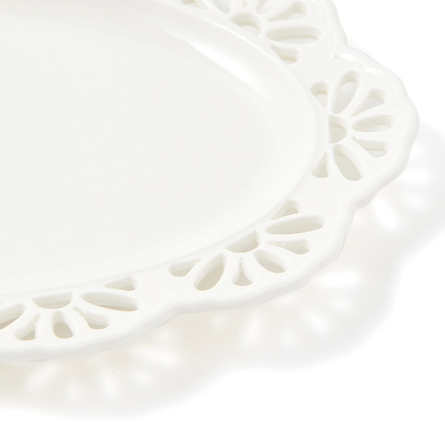パニエ オーバルプレート レース ホワイト
