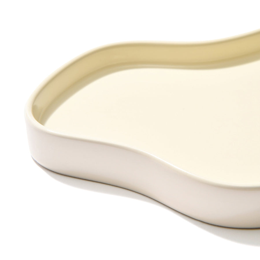 ウェーブ プレート アイボリー
