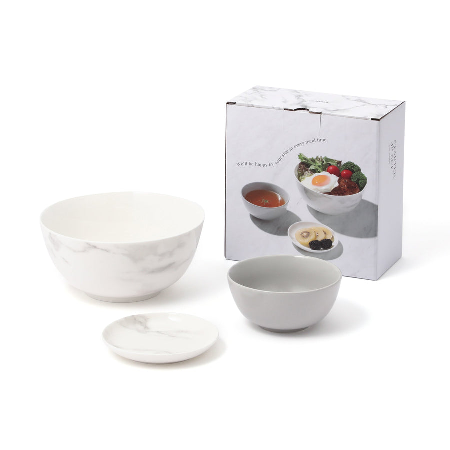 オルディマーブル てがるごはん 食器3点セット グレー