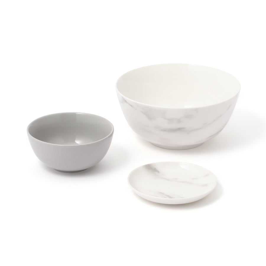 オルディマーブル てがるごはん 食器3点セット グレー
