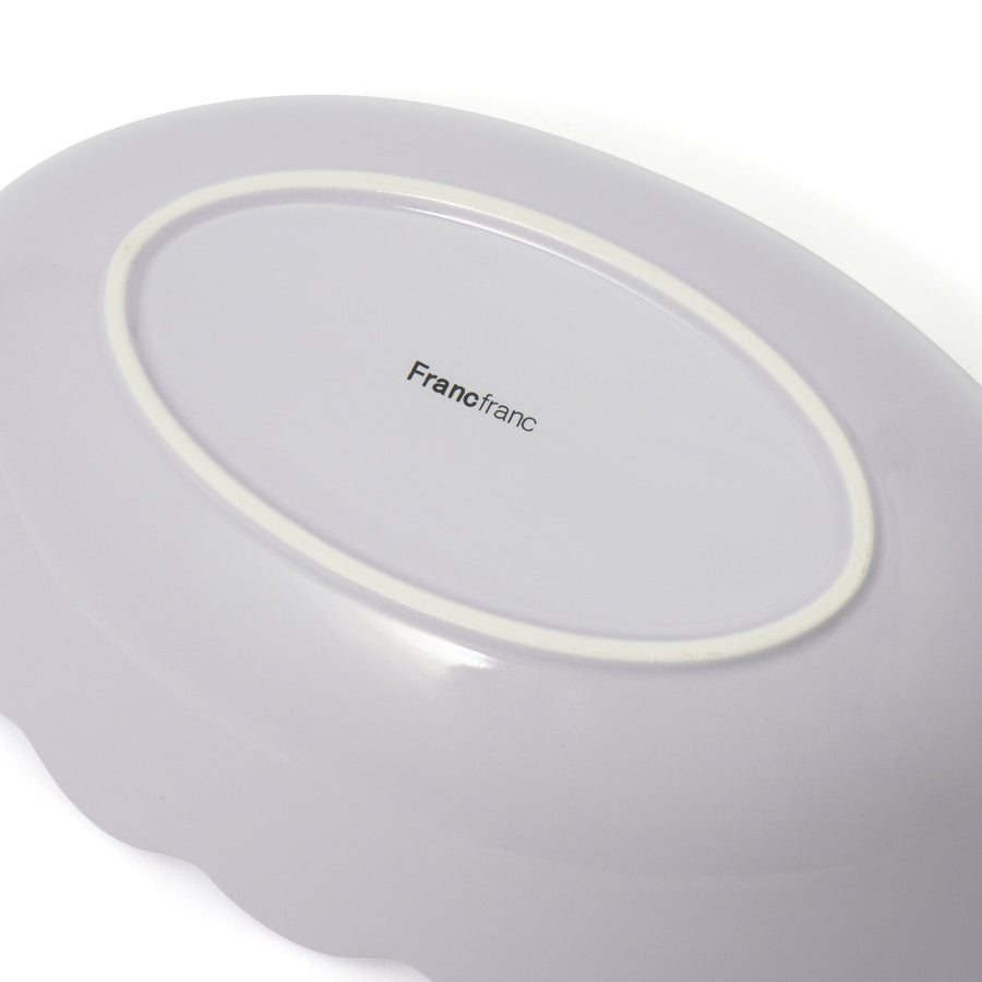 うねうね オーバルボウル パープル