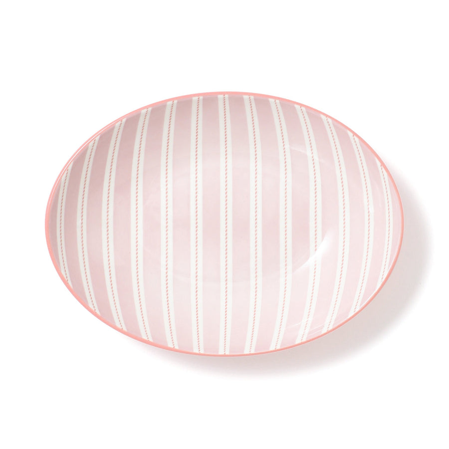 色々皿 オーバルディーププレート マルチストライプ