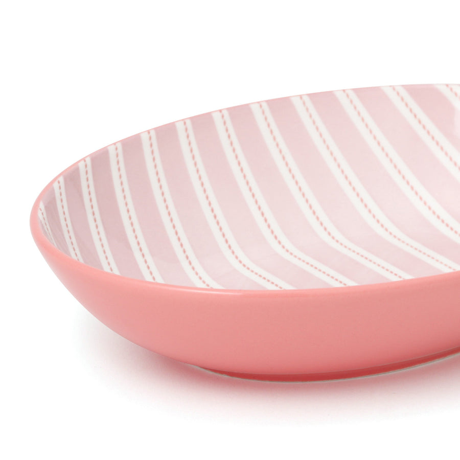 色々皿 オーバルディーププレート マルチストライプ
