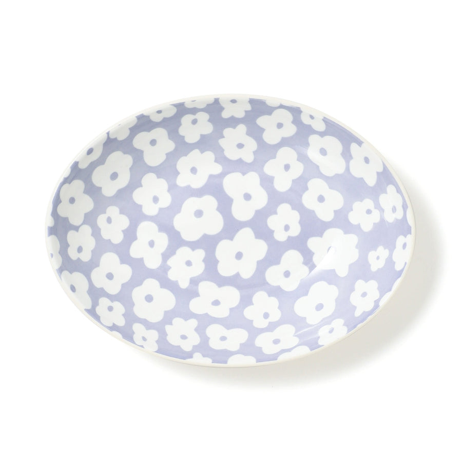 色々皿 オーバルディーププレート フラワー