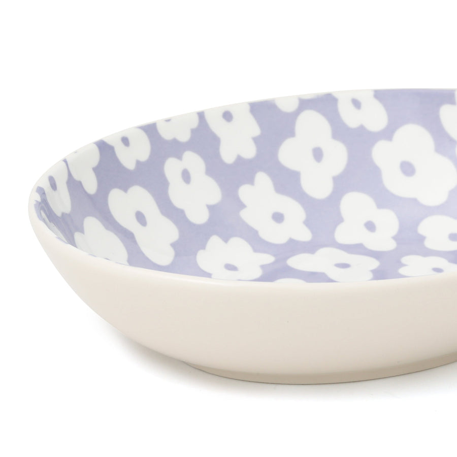 色々皿 オーバルディーププレート フラワー