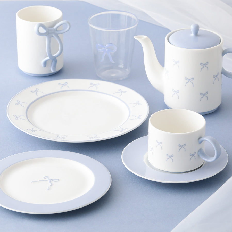 リボン マグ ブルー