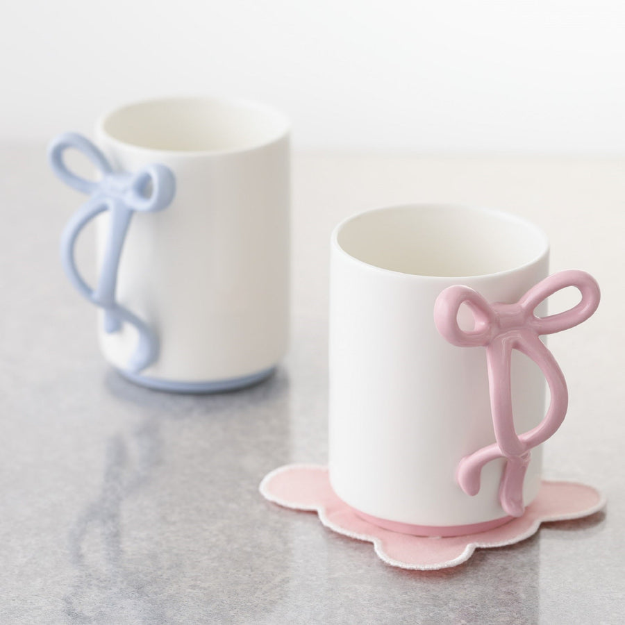 リボン マグ ブルー