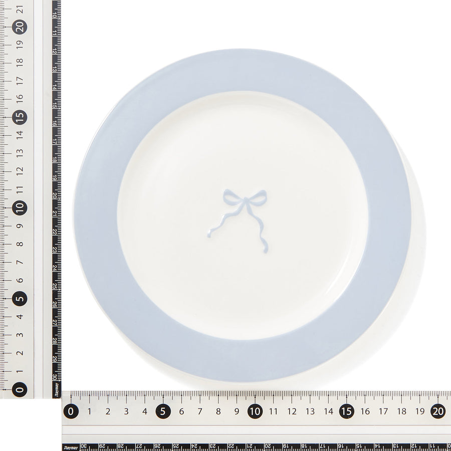 リボン プレート S ブルー
