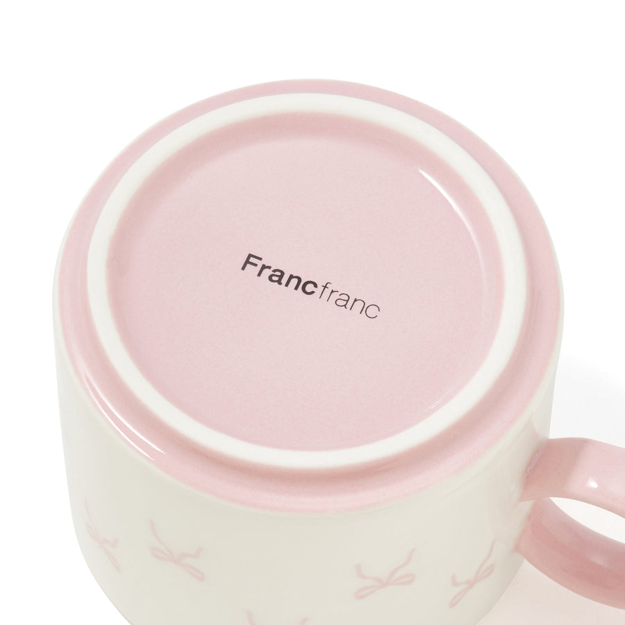 リボン カップ&ソーサー ピンク