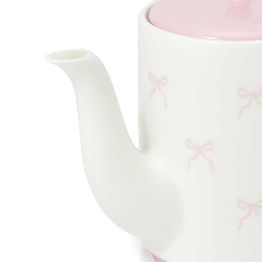 リボン ティーポット ピンク