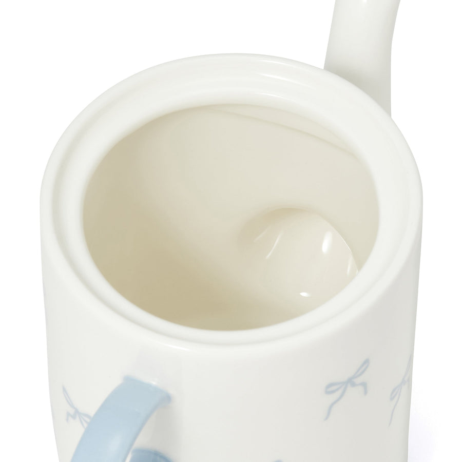 リボン ティーポット ブルー