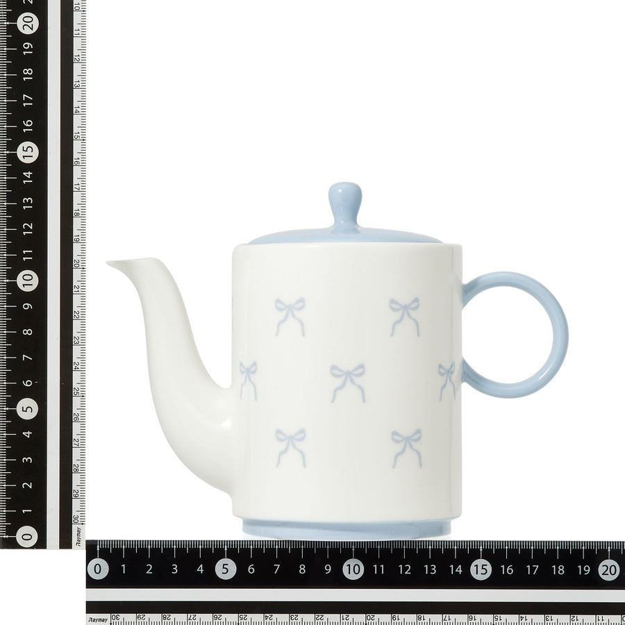 リボン ティーポット ブルー