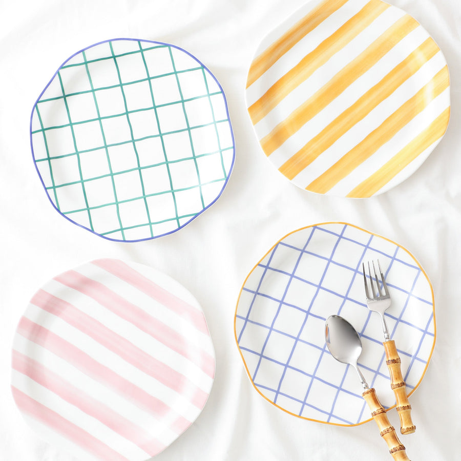 クラフトタッチ プレート ストライプ L イエロー