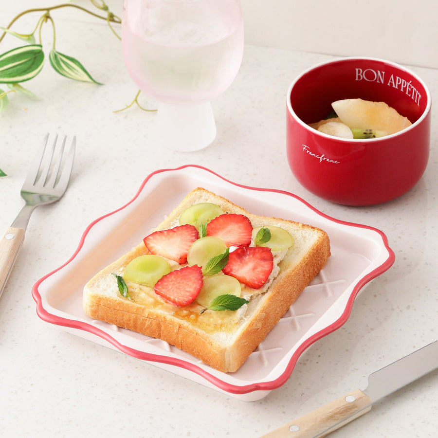 パステモーン トーストプレート ピンク