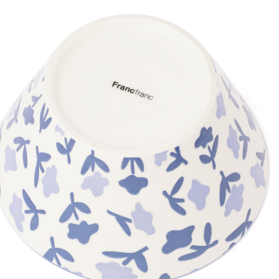 色々皿 ボウル ネイビーフラワー