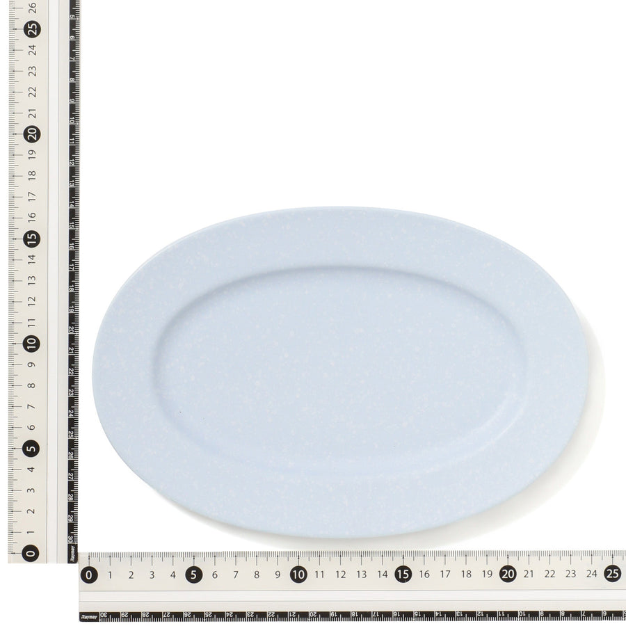 スプラッター オーバルプレート ライトブルー