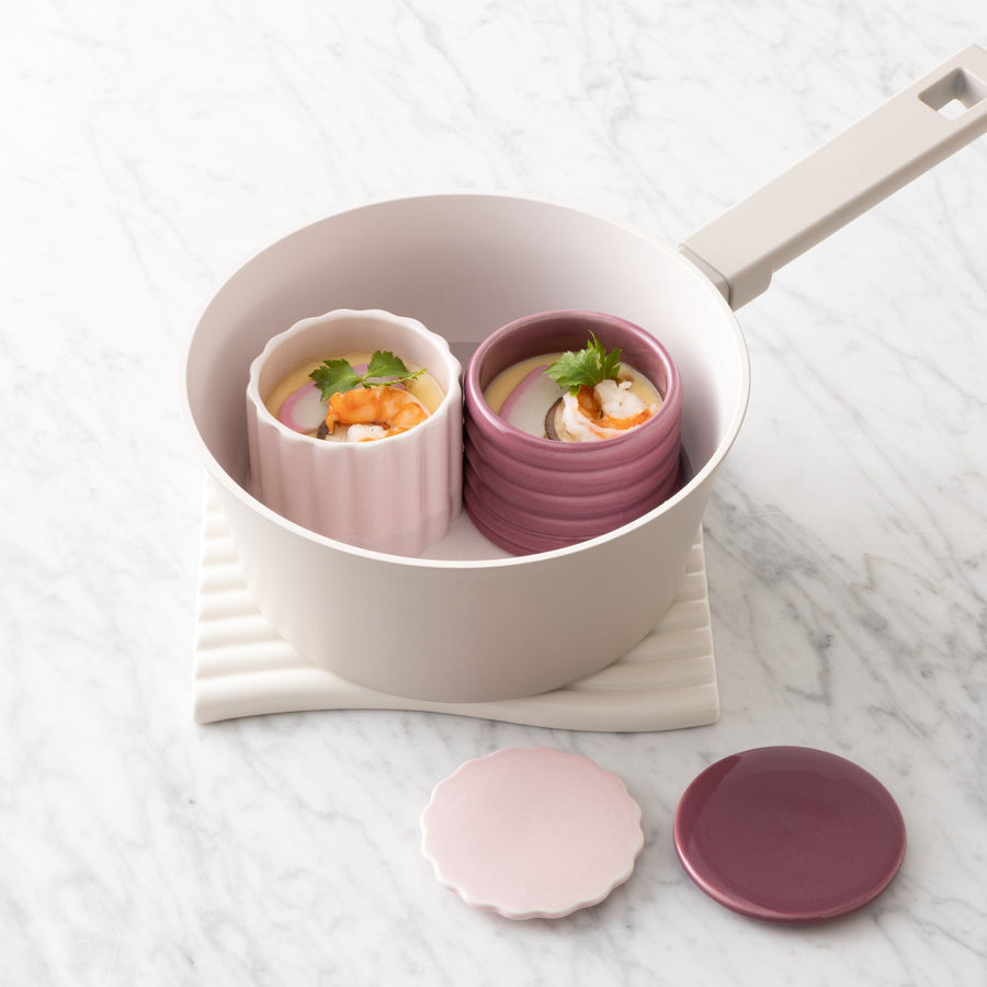 スカラップ 蒸しカップ ホワイト