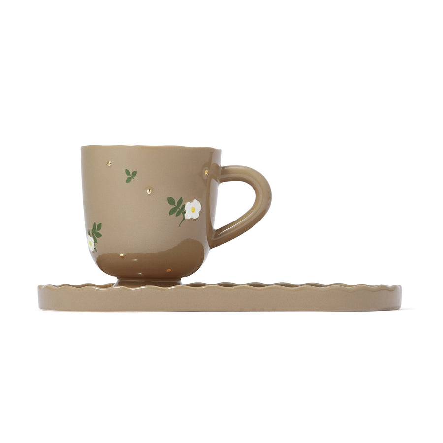 フルーロン カフェセット ブラウン