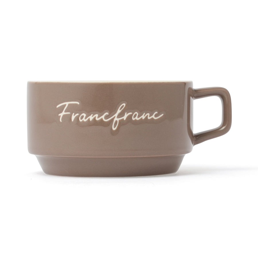 ロゴ リム スープカップ ブラウン