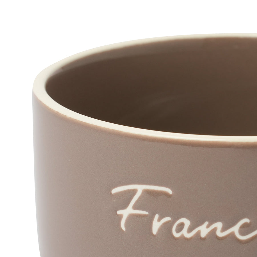 ロゴ リム スープカップ ブラウン