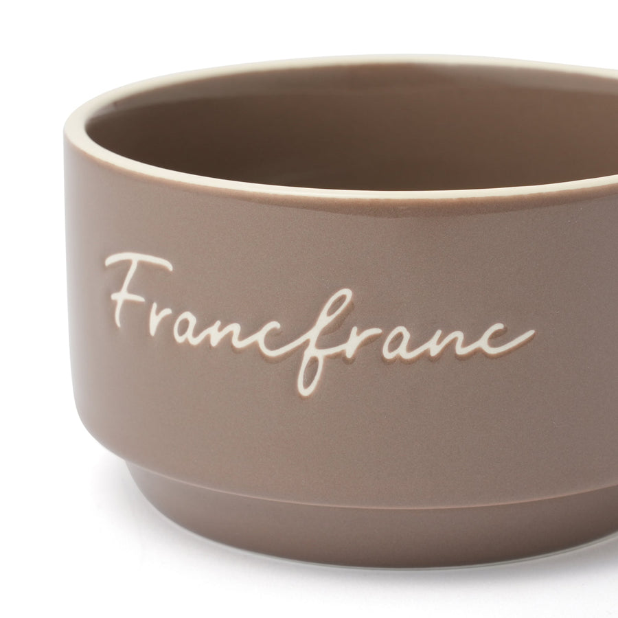 ロゴ リム スープカップ ブラウン