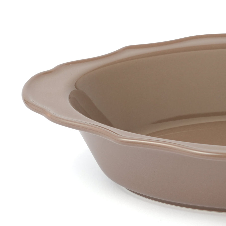 フラワーリム オーブンウェア M ブラウン