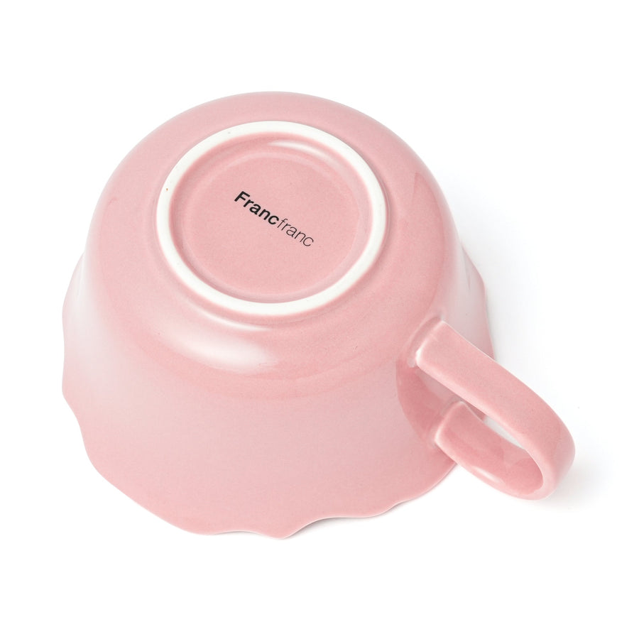 フラワーリム スープカップ ピンク