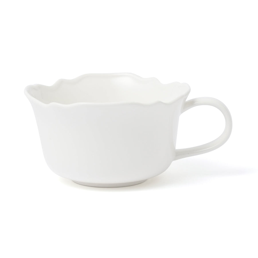 フラワーリム スープカップ アイボリー