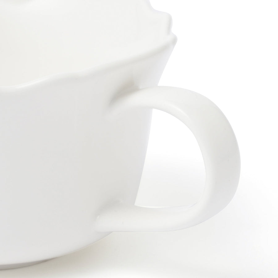 フラワーリム スープカップ アイボリー