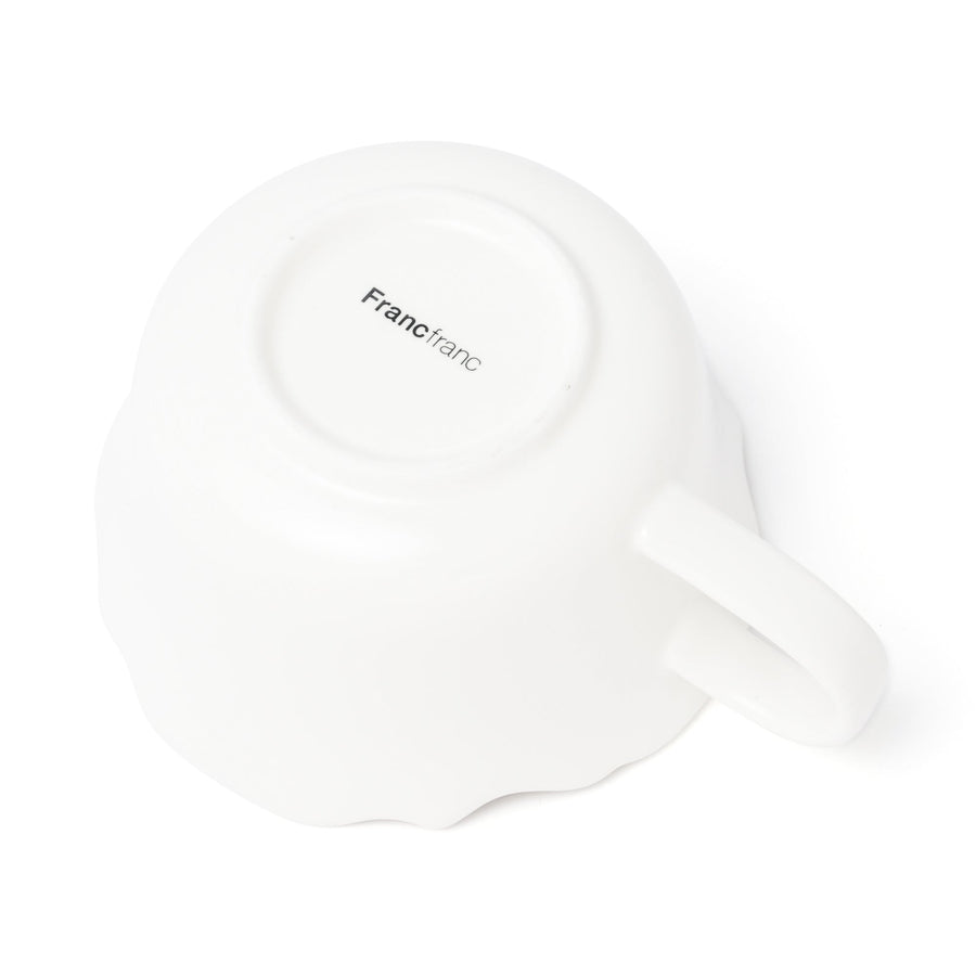 フラワーリム スープカップ アイボリー