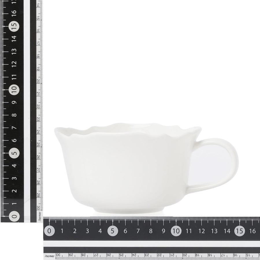 フラワーリム スープカップ アイボリー