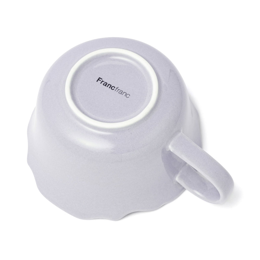 フラワーリム スープカップ ブルー