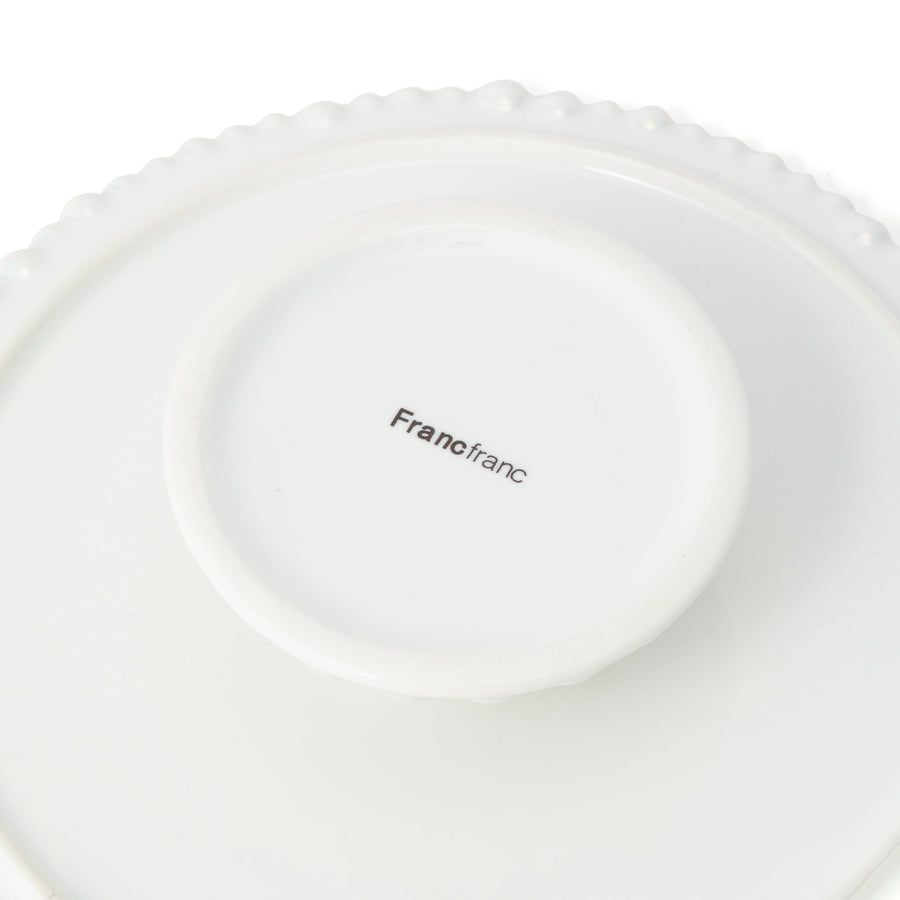 パール ケーキスタンド 1段 ホワイト