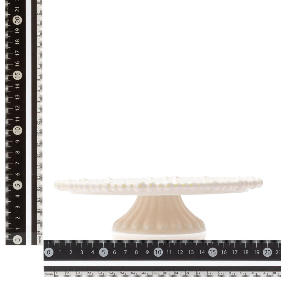 パール ケーキスタンド 1段 ベージュ