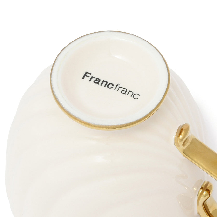 シェル カップ&ソーサー ベージュ