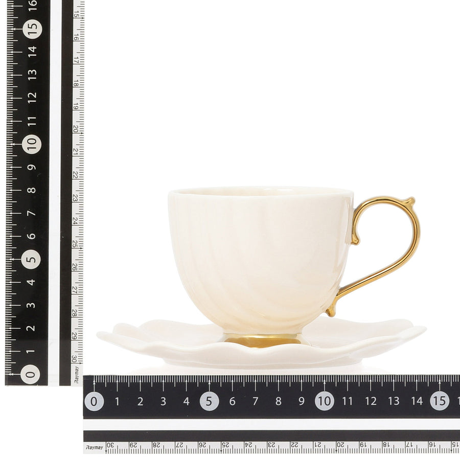 シェル カップ&ソーサー ベージュ