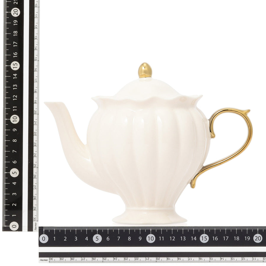 シェル ティーポット ベージュ