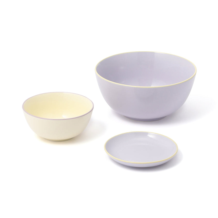 オルディカラフル てがるごはん 食器3点セット パープル