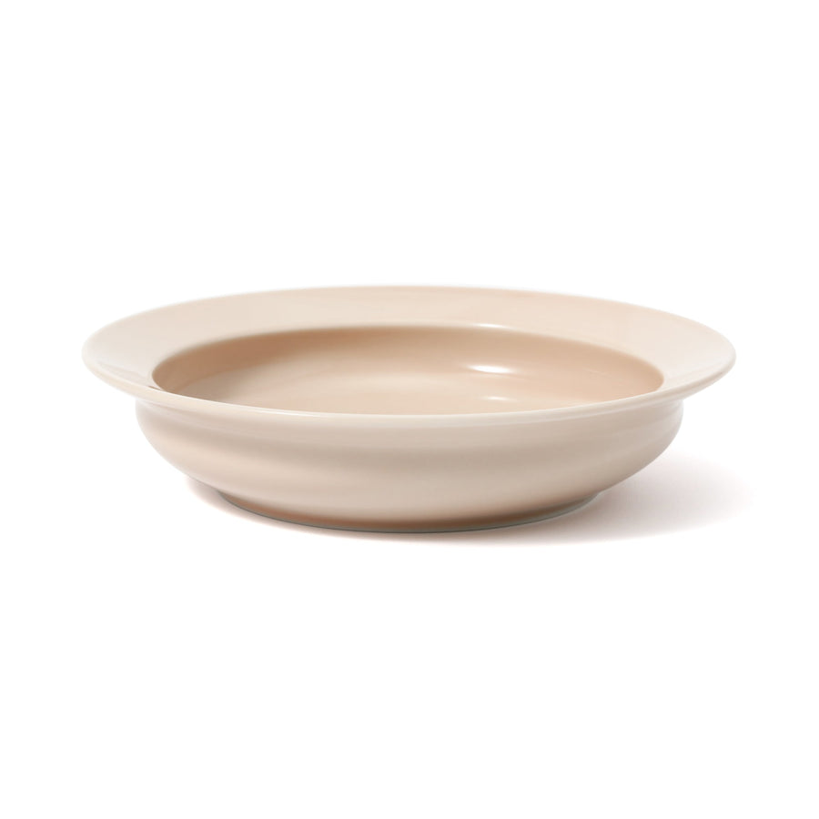 Mino ware, easy-to-scoop deep plate, pink