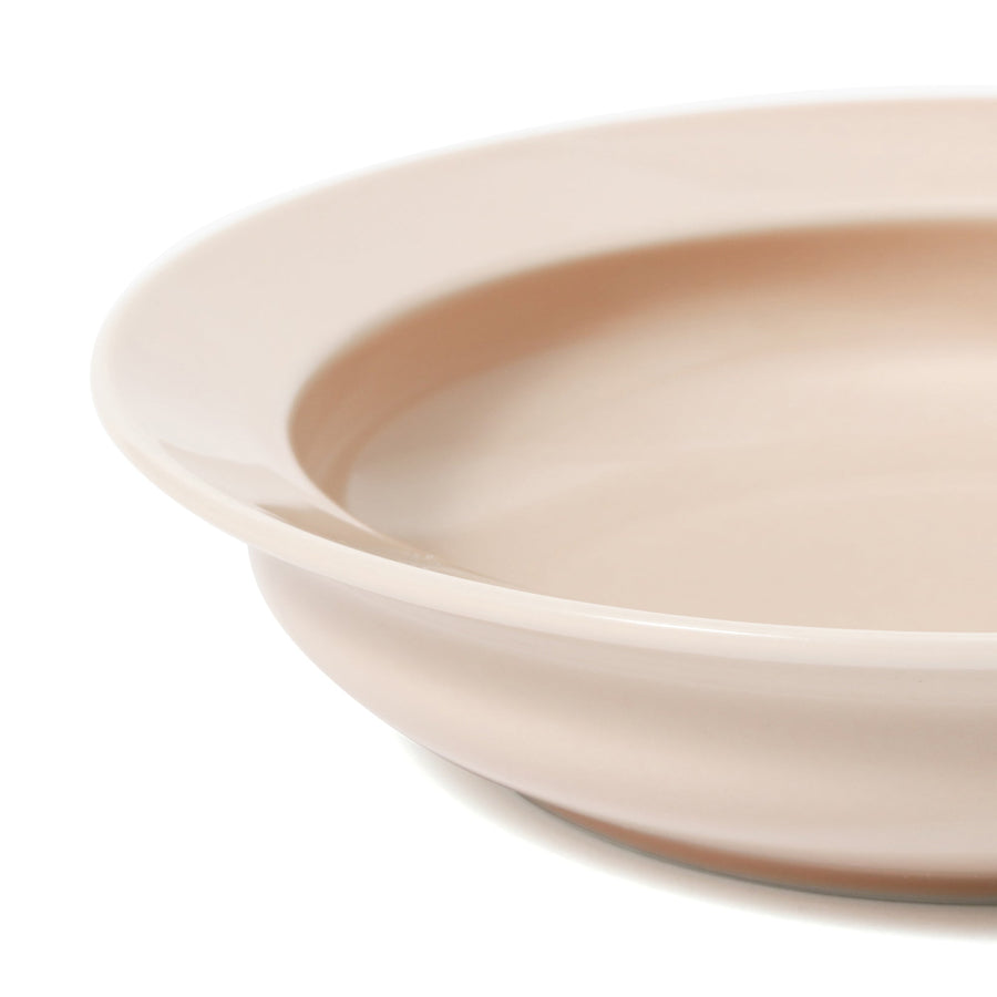 Mino ware, easy-to-scoop deep plate, pink